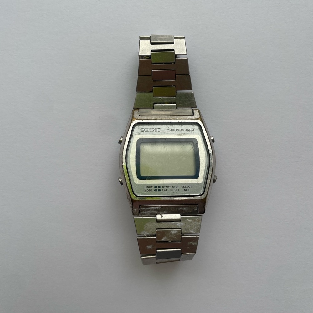 Vintage Seiko digital watch - silver